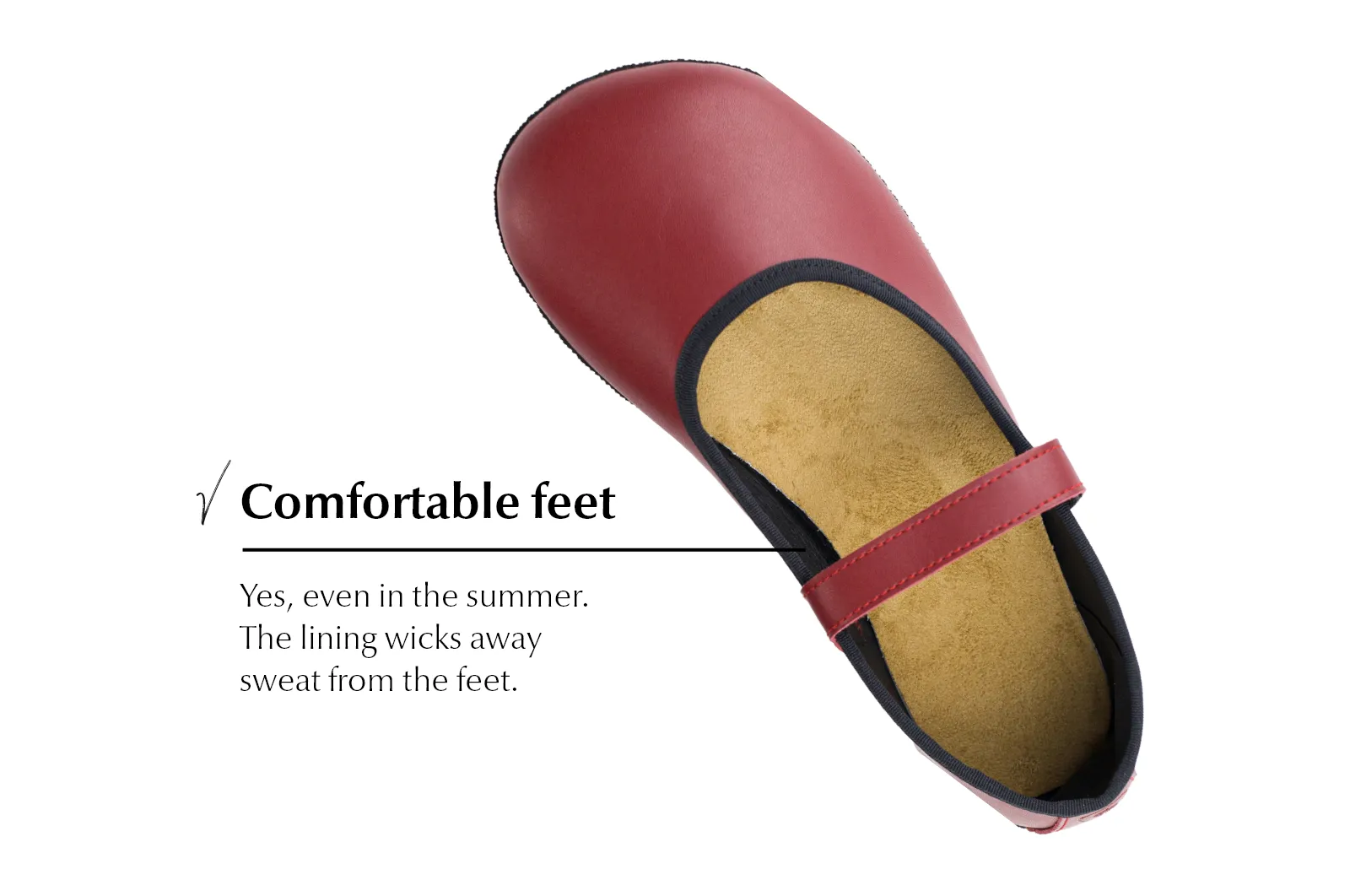 Ananda Barefoot Dress shoes - Burgundy
