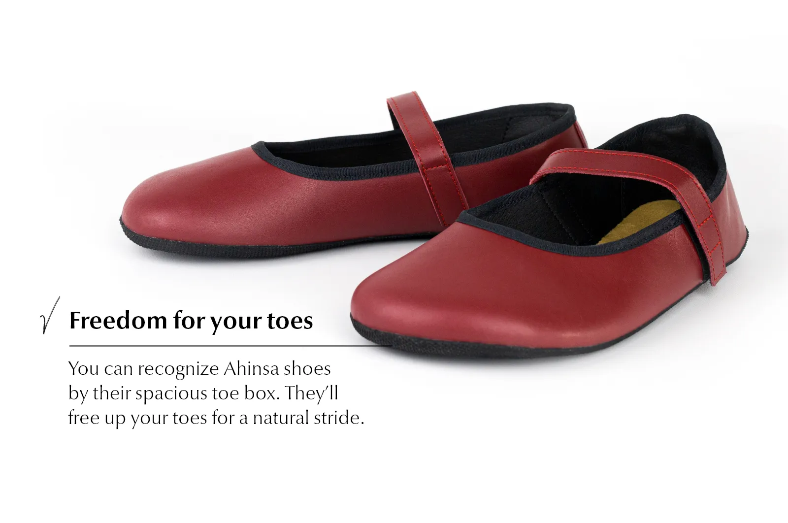 Ananda Barefoot Dress shoes - Burgundy