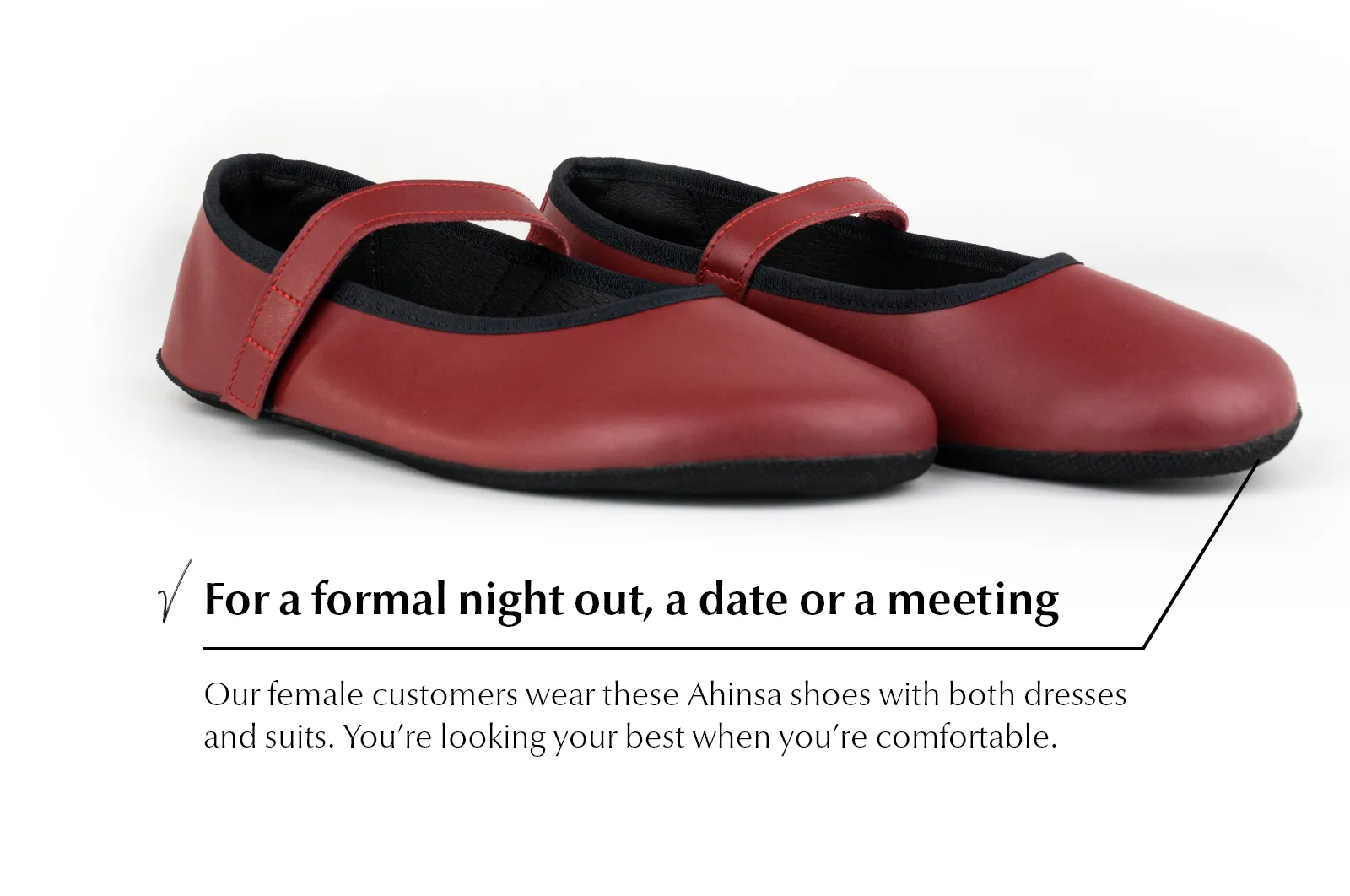 Ananda Barefoot Dress shoes - Burgundy