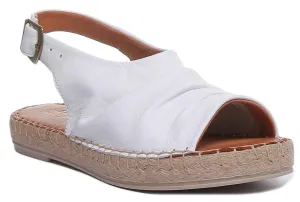 Annabelle Back Strap Sandal In White