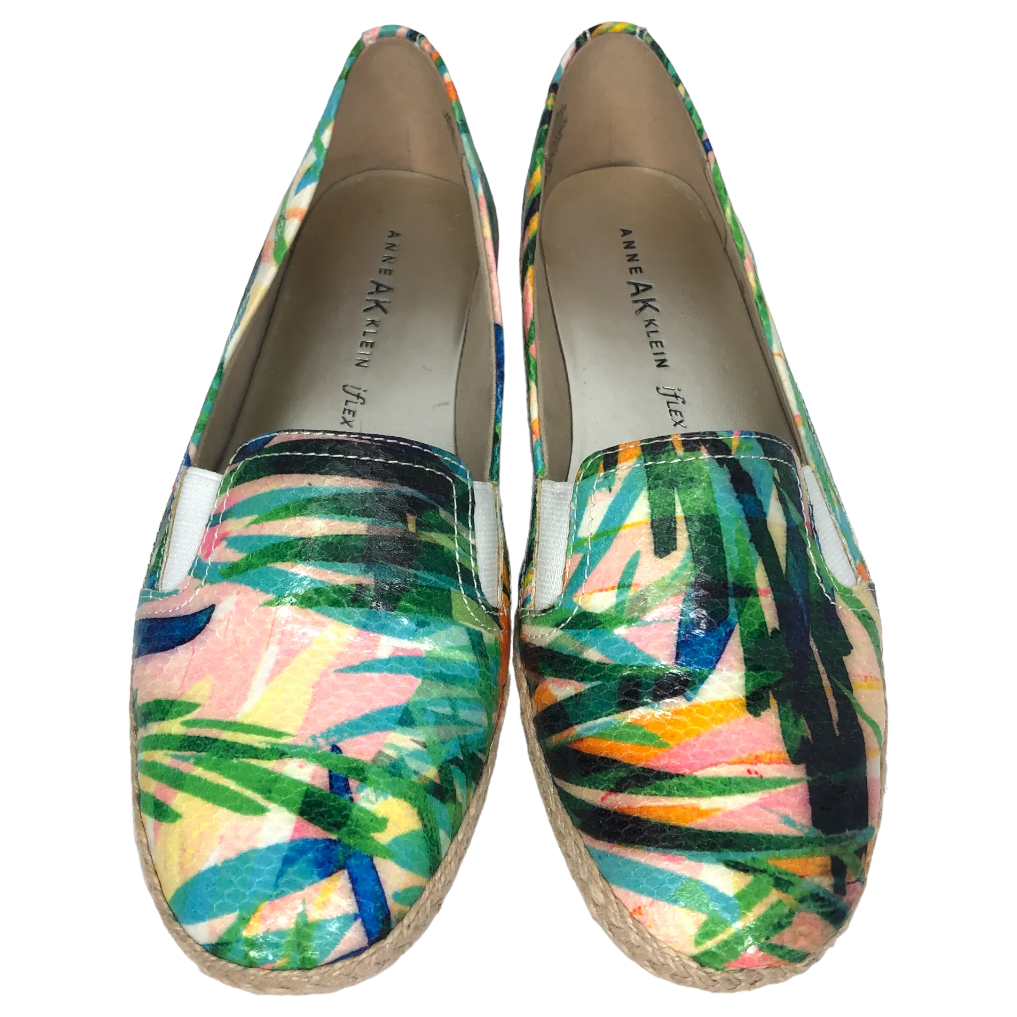 Anne Klein Multicolor Bamboo Stefana Espadrilles - Size 7.5 - Women