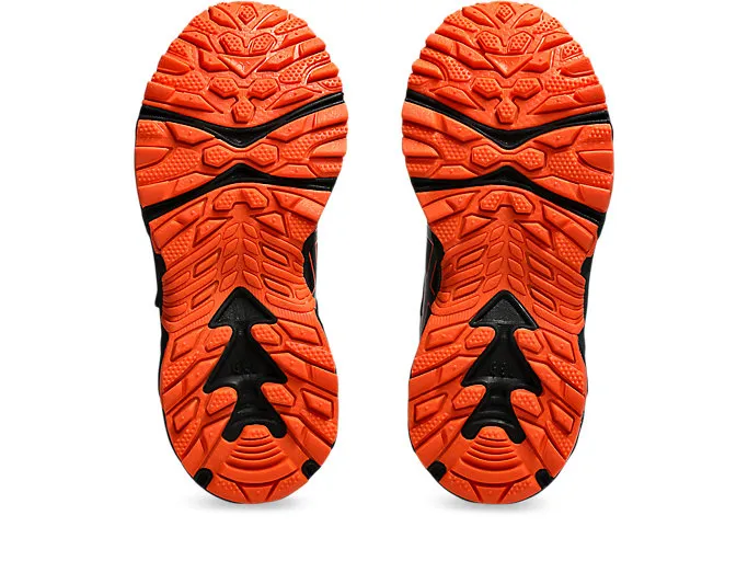 ASICS KID'S GEL TRIGGER 12 HOOK N' LOOP PS BLACK/ORANGE RUNNING SHOES
