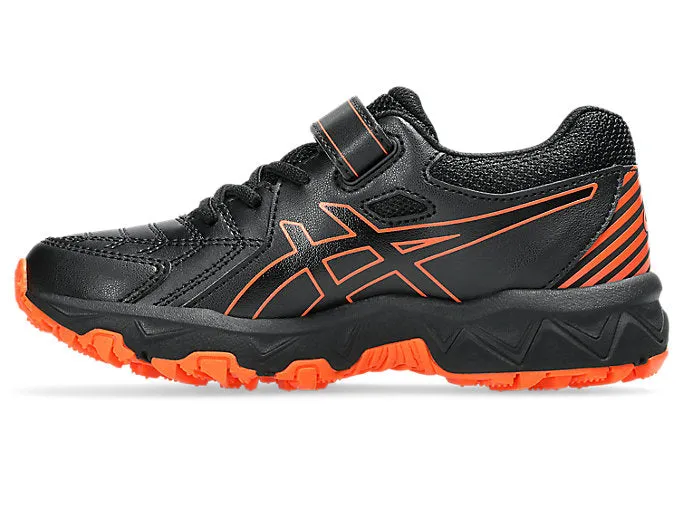 ASICS KID'S GEL TRIGGER 12 HOOK N' LOOP PS BLACK/ORANGE RUNNING SHOES