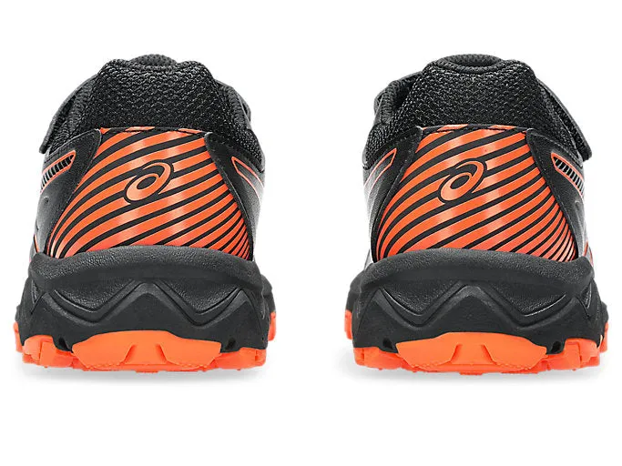 ASICS KID'S GEL TRIGGER 12 HOOK N' LOOP PS BLACK/ORANGE RUNNING SHOES