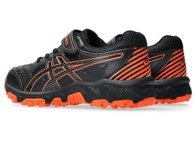 ASICS KID'S GEL TRIGGER 12 HOOK N' LOOP PS BLACK/ORANGE RUNNING SHOES