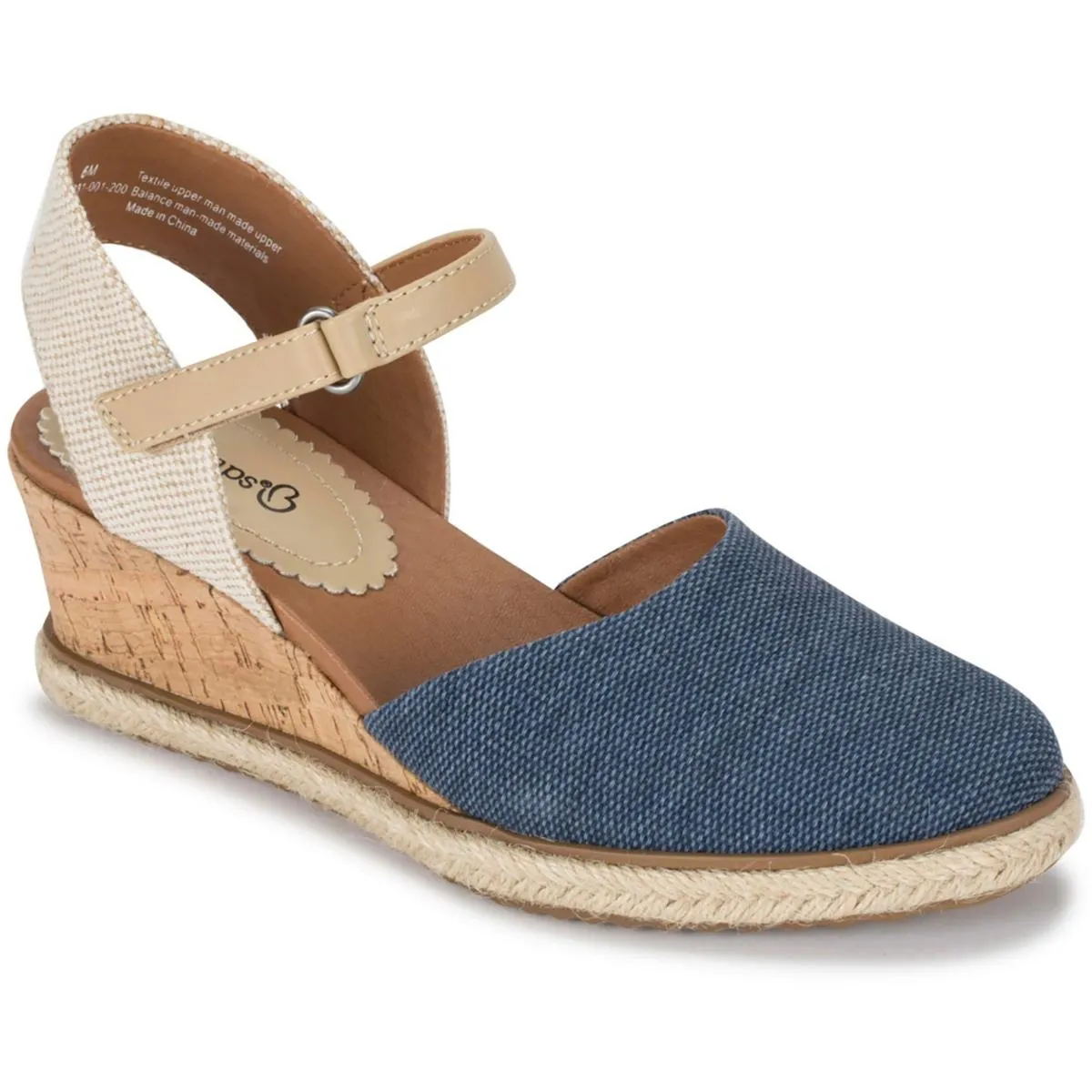 Baretraps Womens Ocean Cork Ankle Strap Espadrilles
