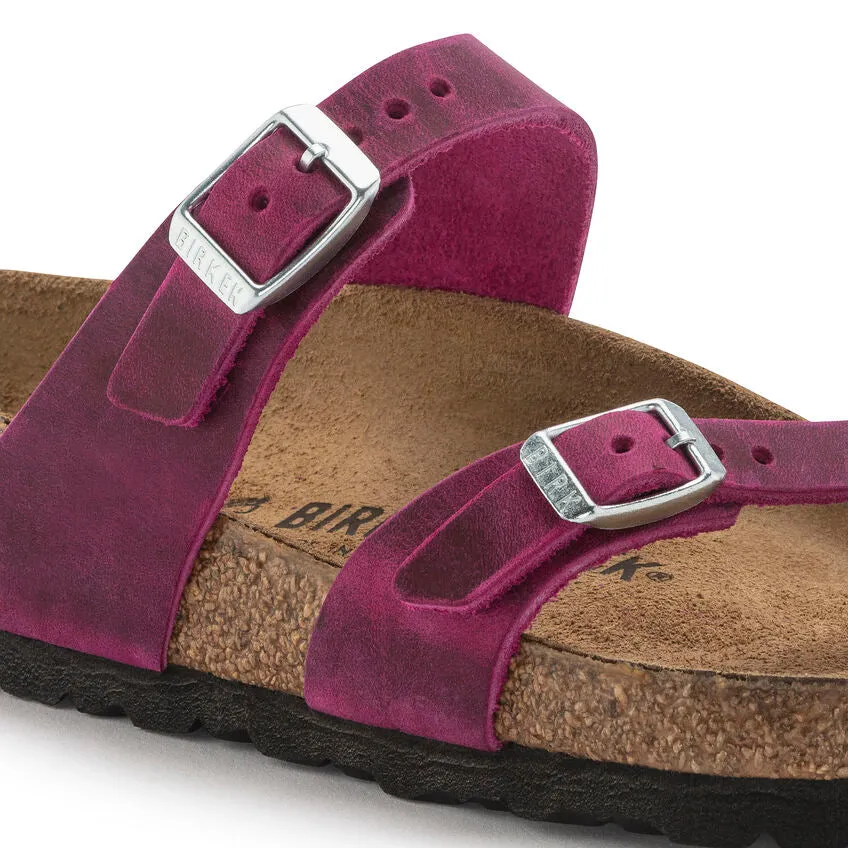 'Birkenstock' Women's Mayari Oiled Leather Sandal - Festival Fuchsia