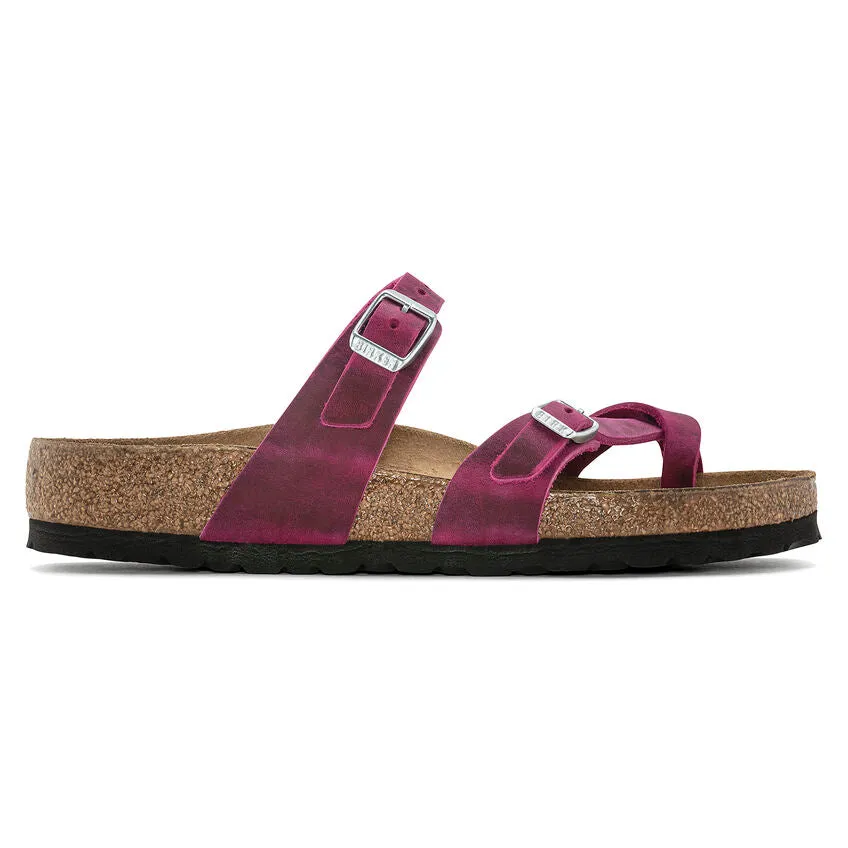 'Birkenstock' Women's Mayari Oiled Leather Sandal - Festival Fuchsia
