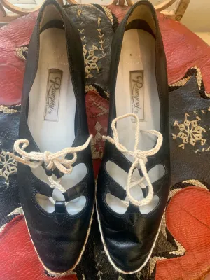 Black & White Espadrille Shoes