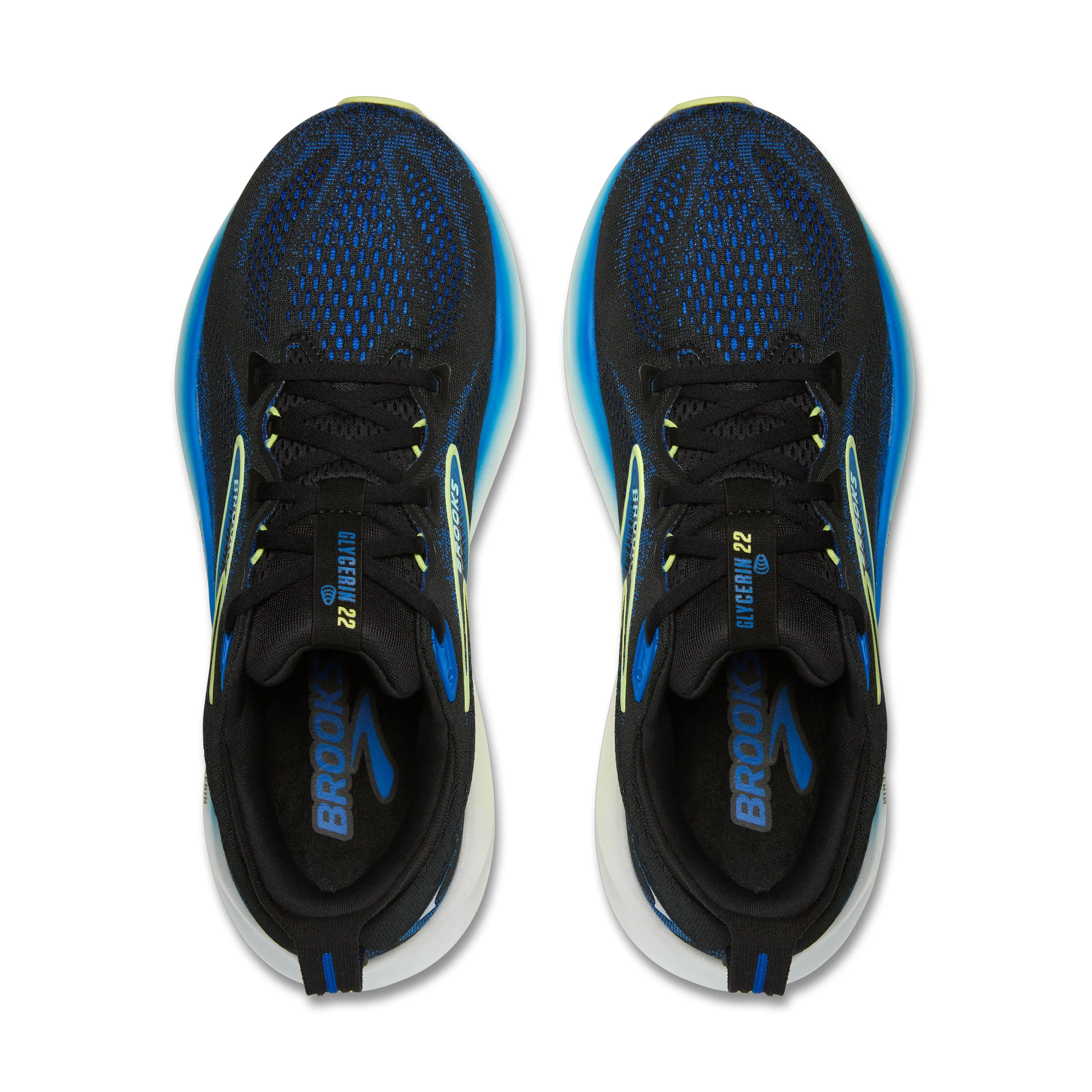 Brooks | Glycerin 22 | Men's | Black/Cobalt/Neo Yellow