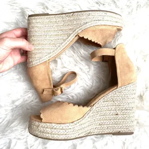 Ccocci Suede Scalloped Espadrilles- Size 9