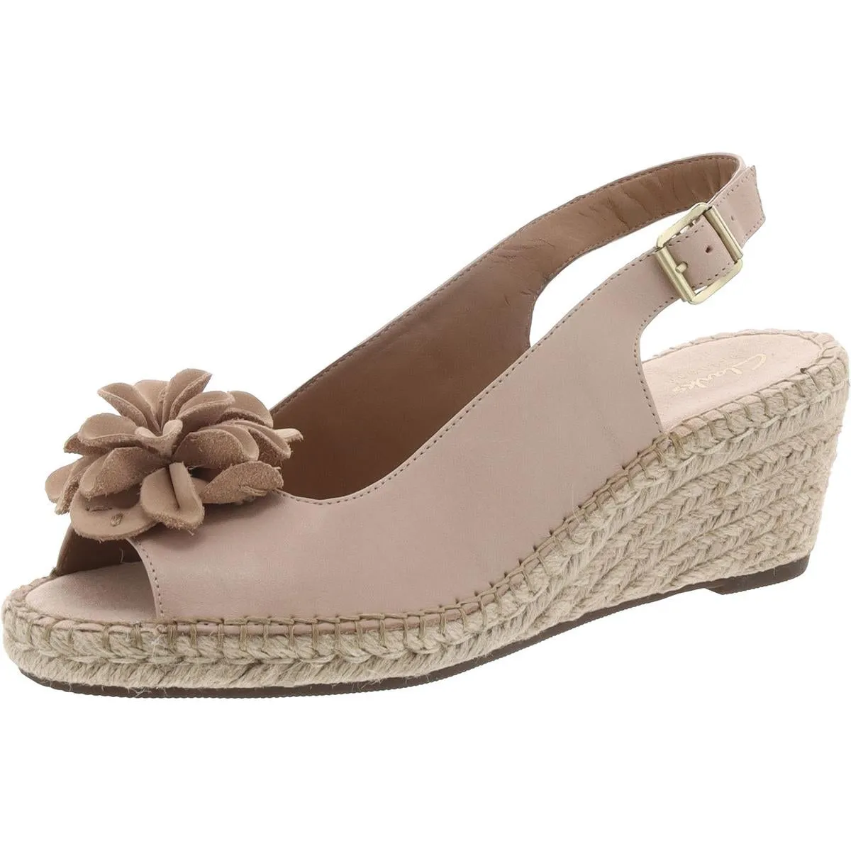 Clarks Womens Petrina Bianca Applique Espadrilles