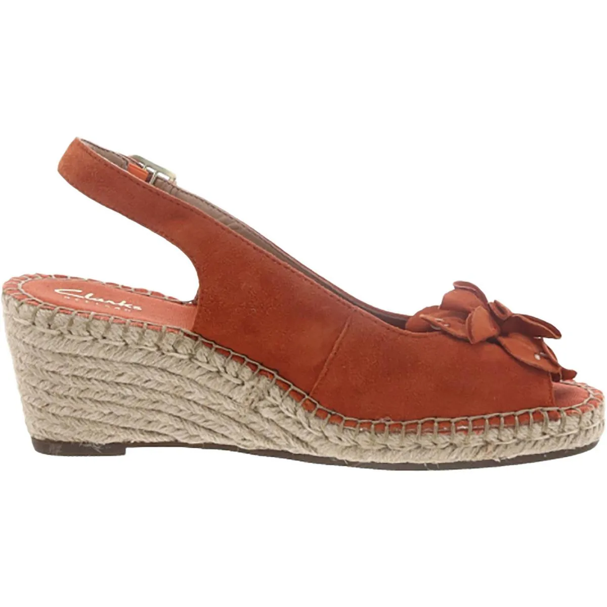 Clarks Womens Petrina Bianca Applique Espadrilles