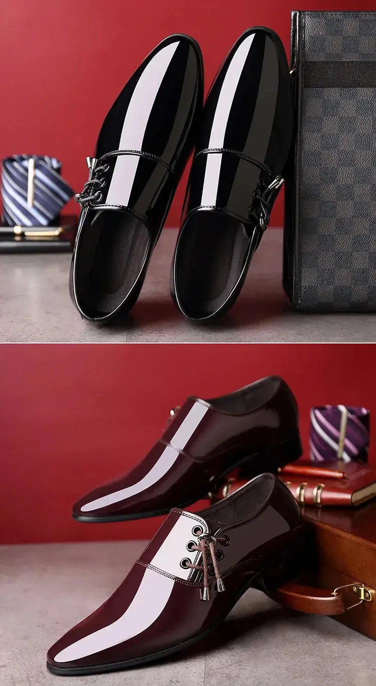 Classic Patent Leather Shoes for Men Business Men's Dress Shoes