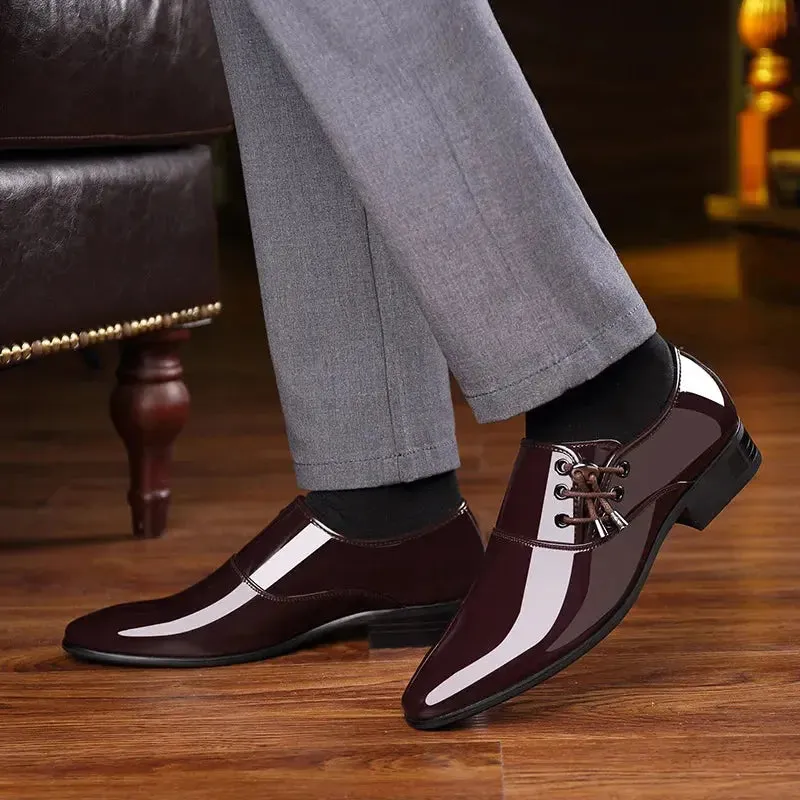 Classic Patent Leather Shoes for Men Business Men's Dress Shoes