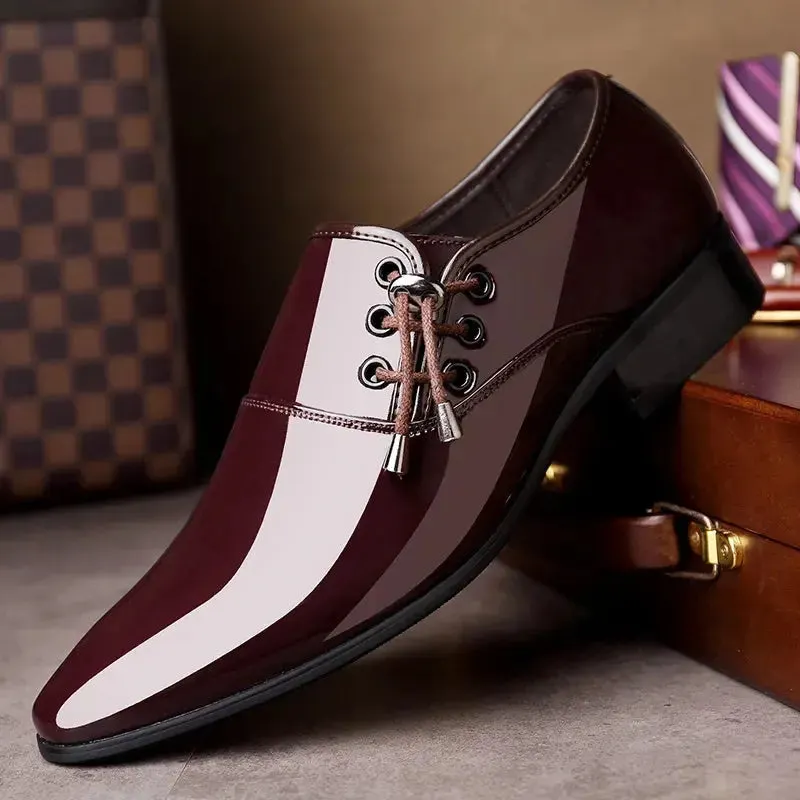 Classic Patent Leather Shoes for Men Business Men's Dress Shoes