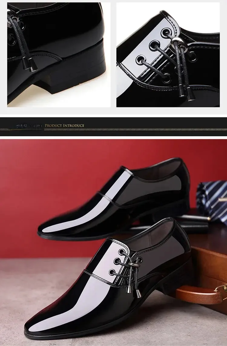 Classic Patent Leather Shoes for Men Business Men's Dress Shoes