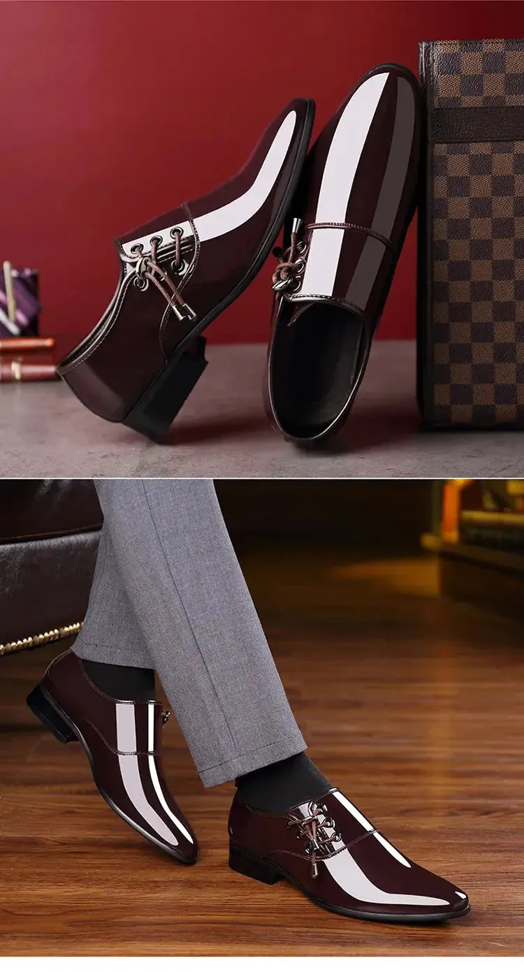 Classic Patent Leather Shoes for Men Business Men's Dress Shoes