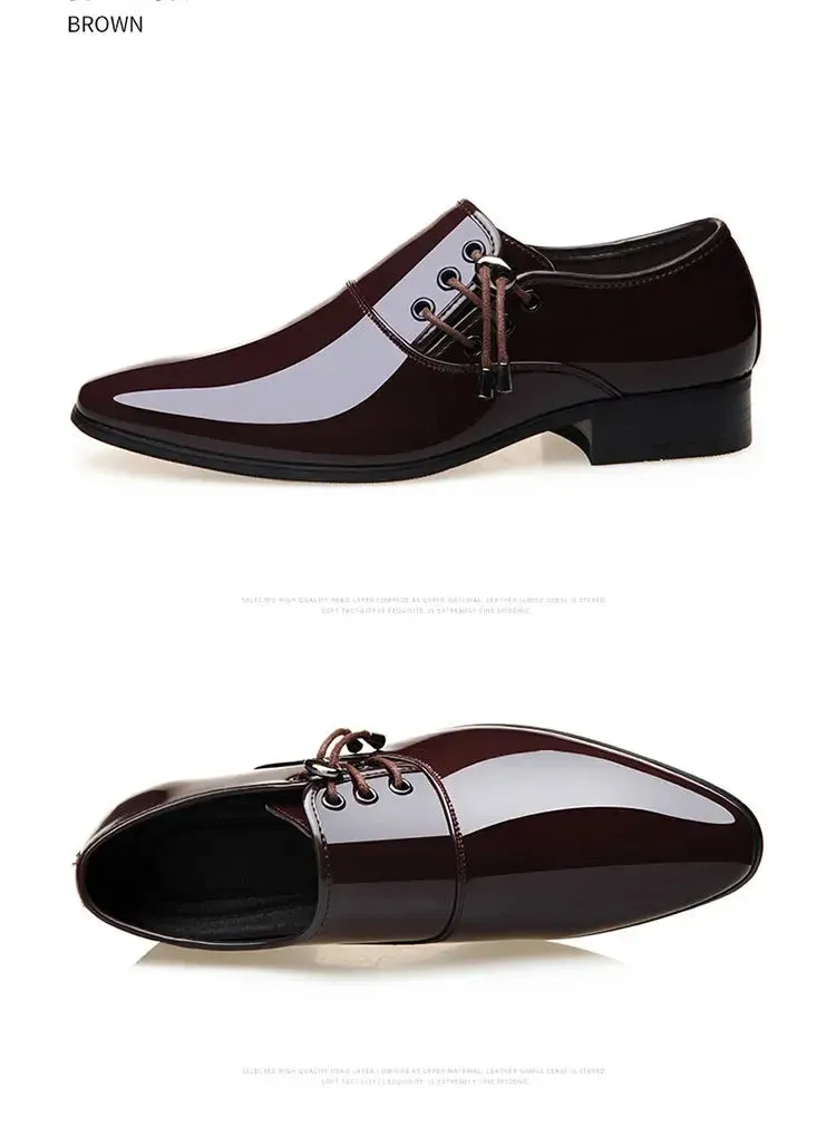 Classic Patent Leather Shoes for Men Business Men's Dress Shoes