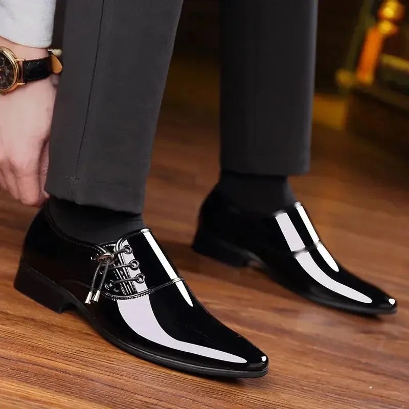 Classic Patent Leather Shoes for Men Business Men's Dress Shoes