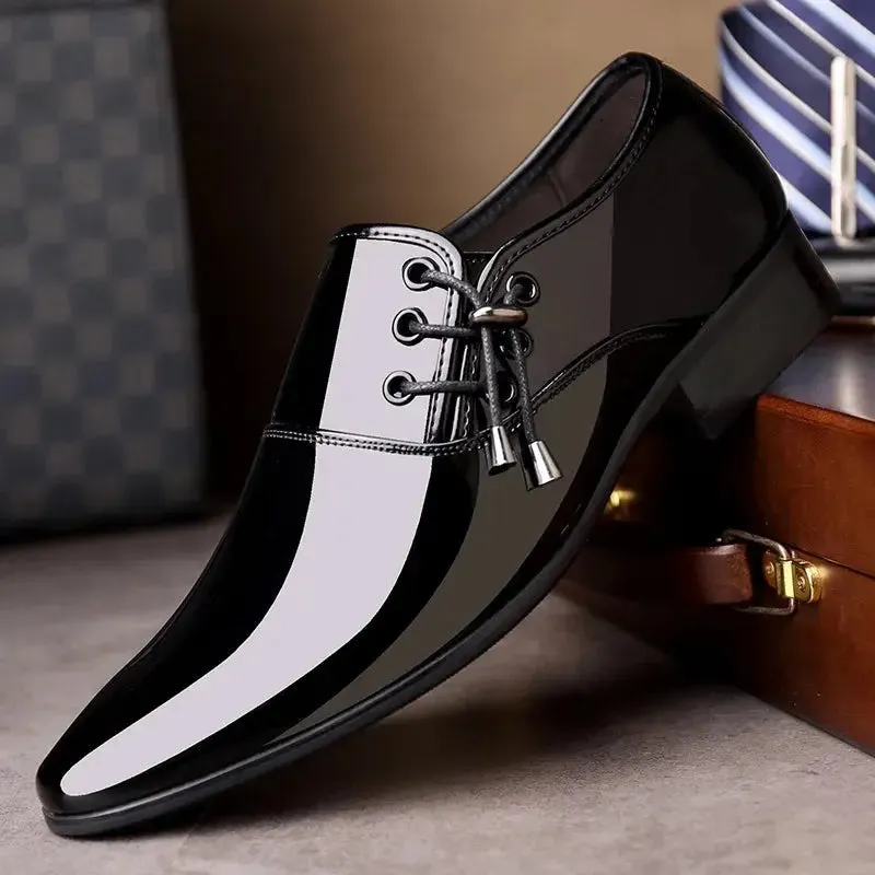 Classic Patent Leather Shoes for Men Business Men's Dress Shoes