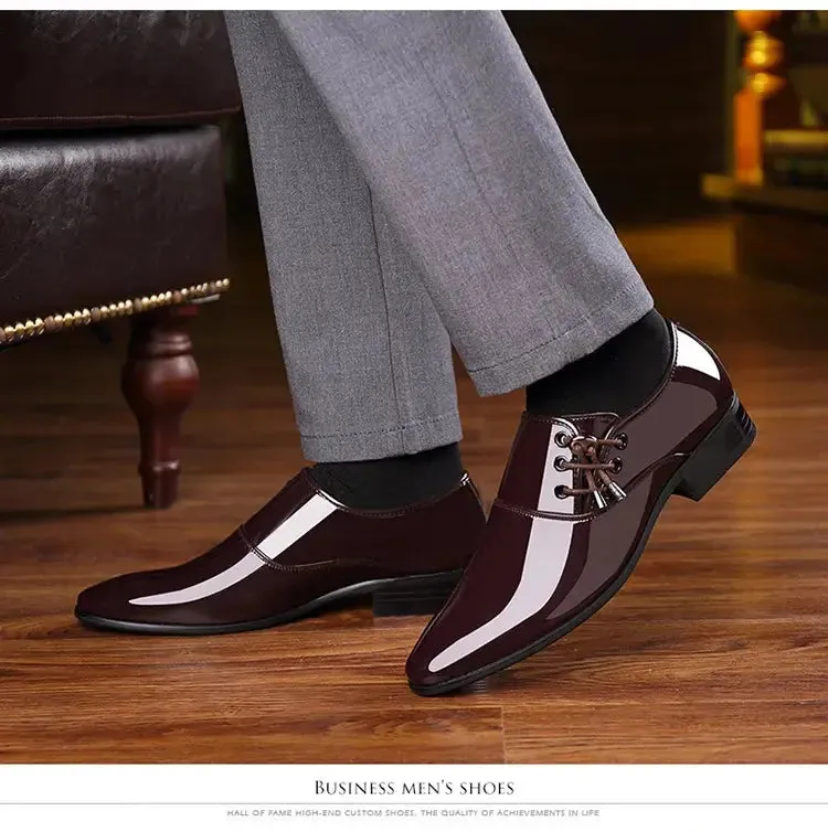 Classic Patent Leather Shoes for Men Business Men's Dress Shoes