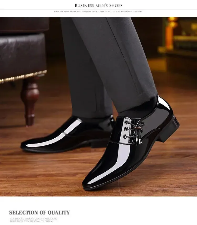Classic Patent Leather Shoes for Men Business Men's Dress Shoes