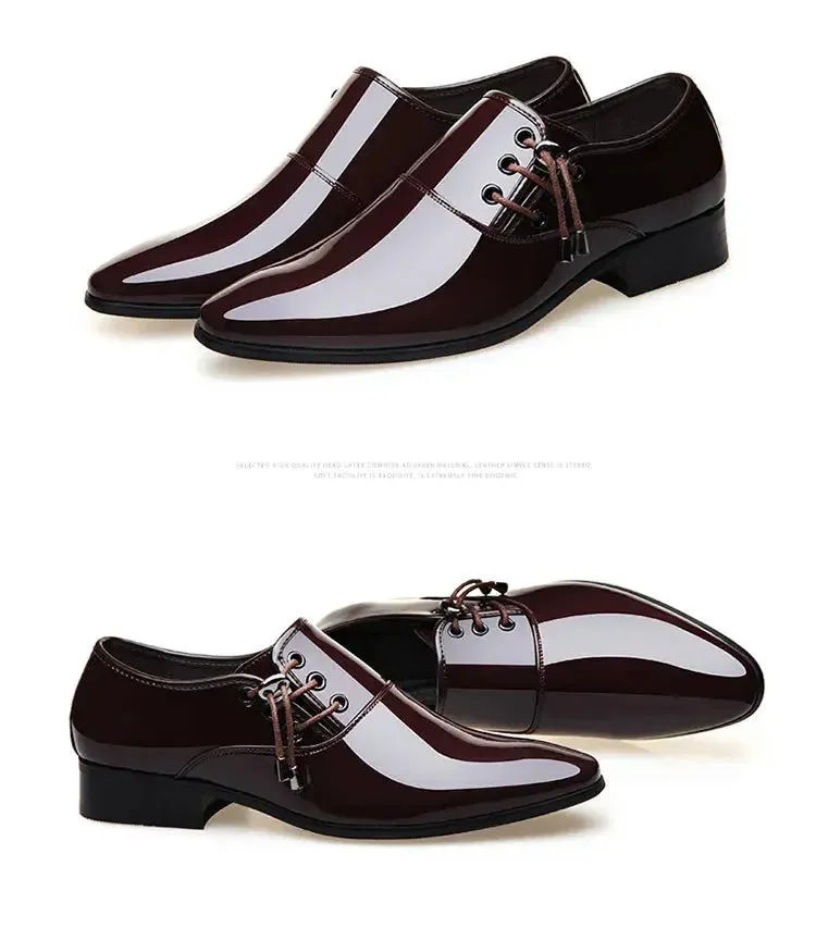 Classic Patent Leather Shoes for Men Business Men's Dress Shoes
