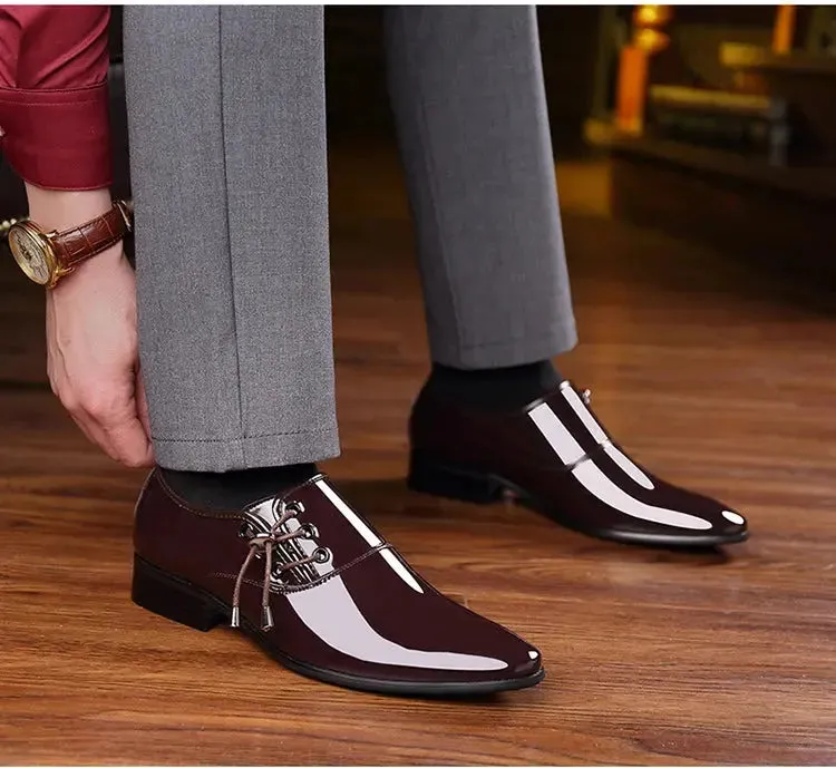 Classic Patent Leather Shoes for Men Business Men's Dress Shoes