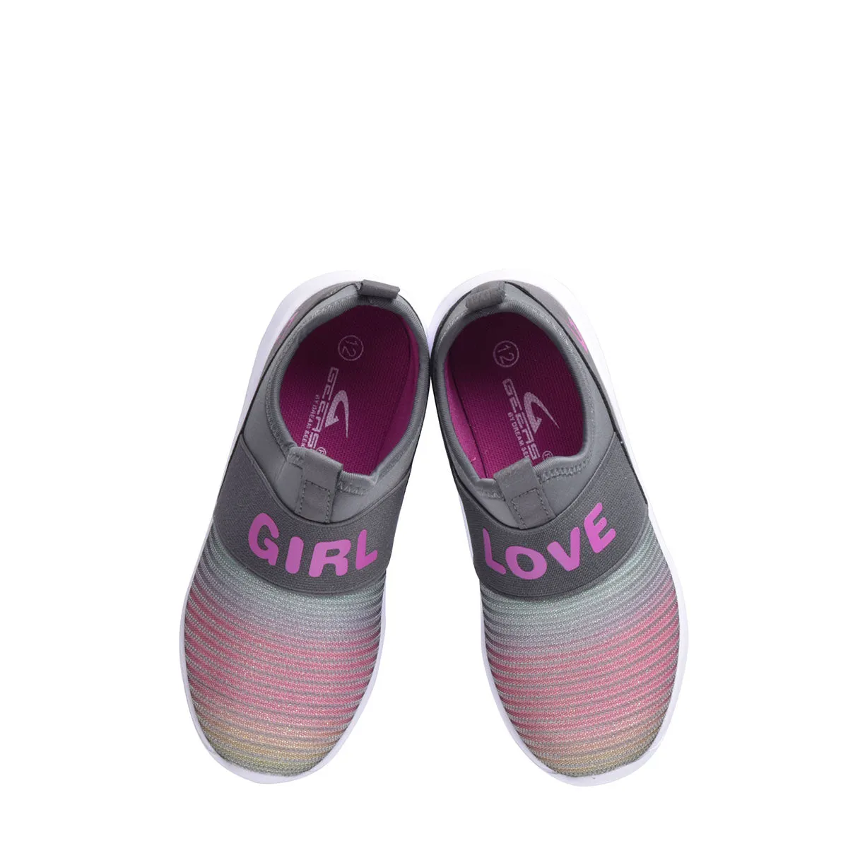 Cutee Girl Sneakers Slip-On Kids Shoes for Girls, Toddler and Big Kids, 10-4