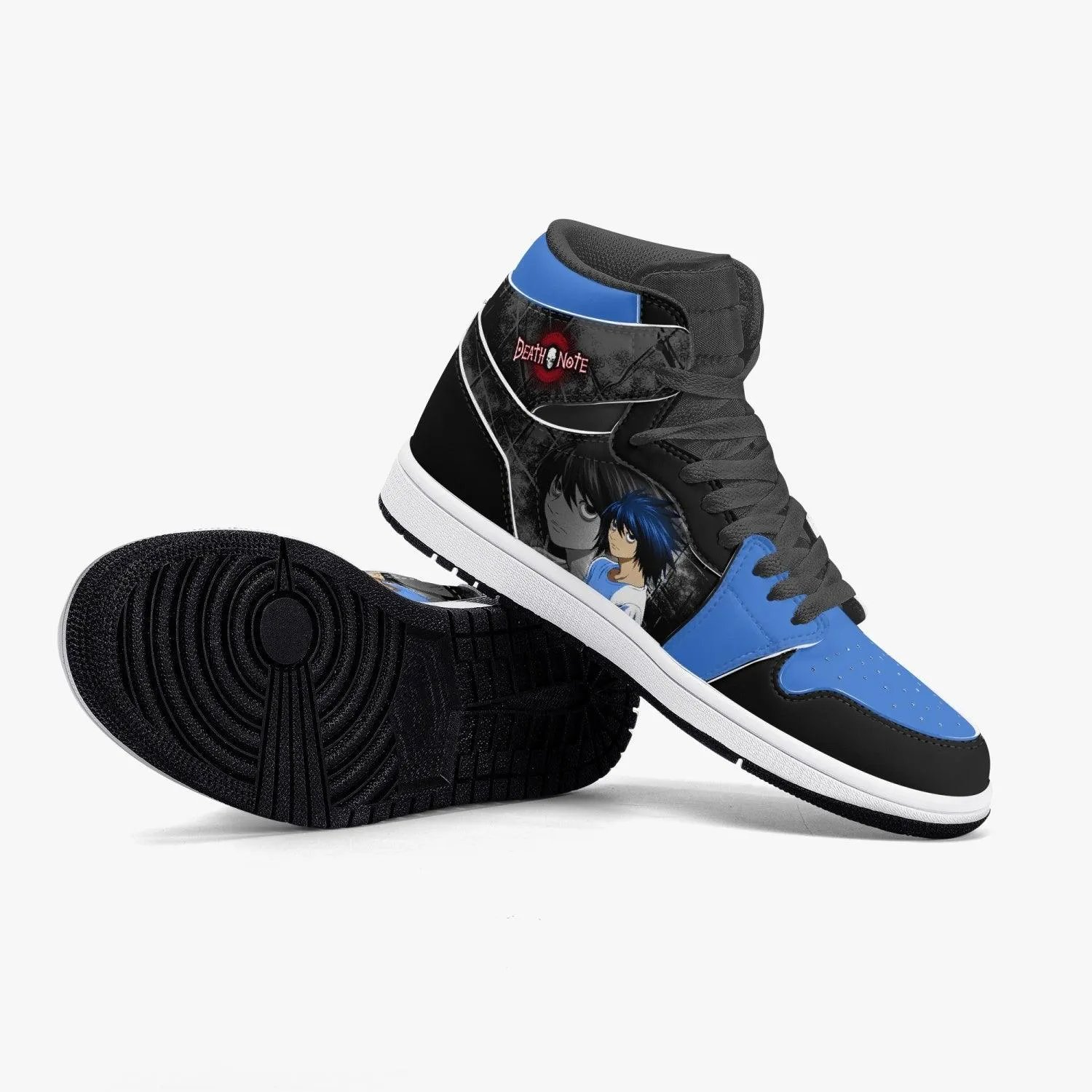 Death Note L Blue-Black JD1 Mid Anime Shoes