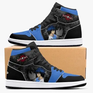 Death Note L Blue-Black JD1 Mid Anime Shoes