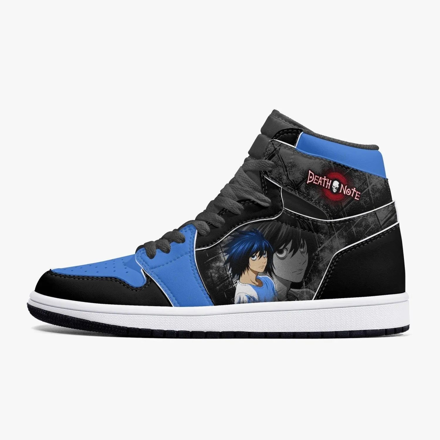 Death Note L Blue-Black JD1 Mid Anime Shoes