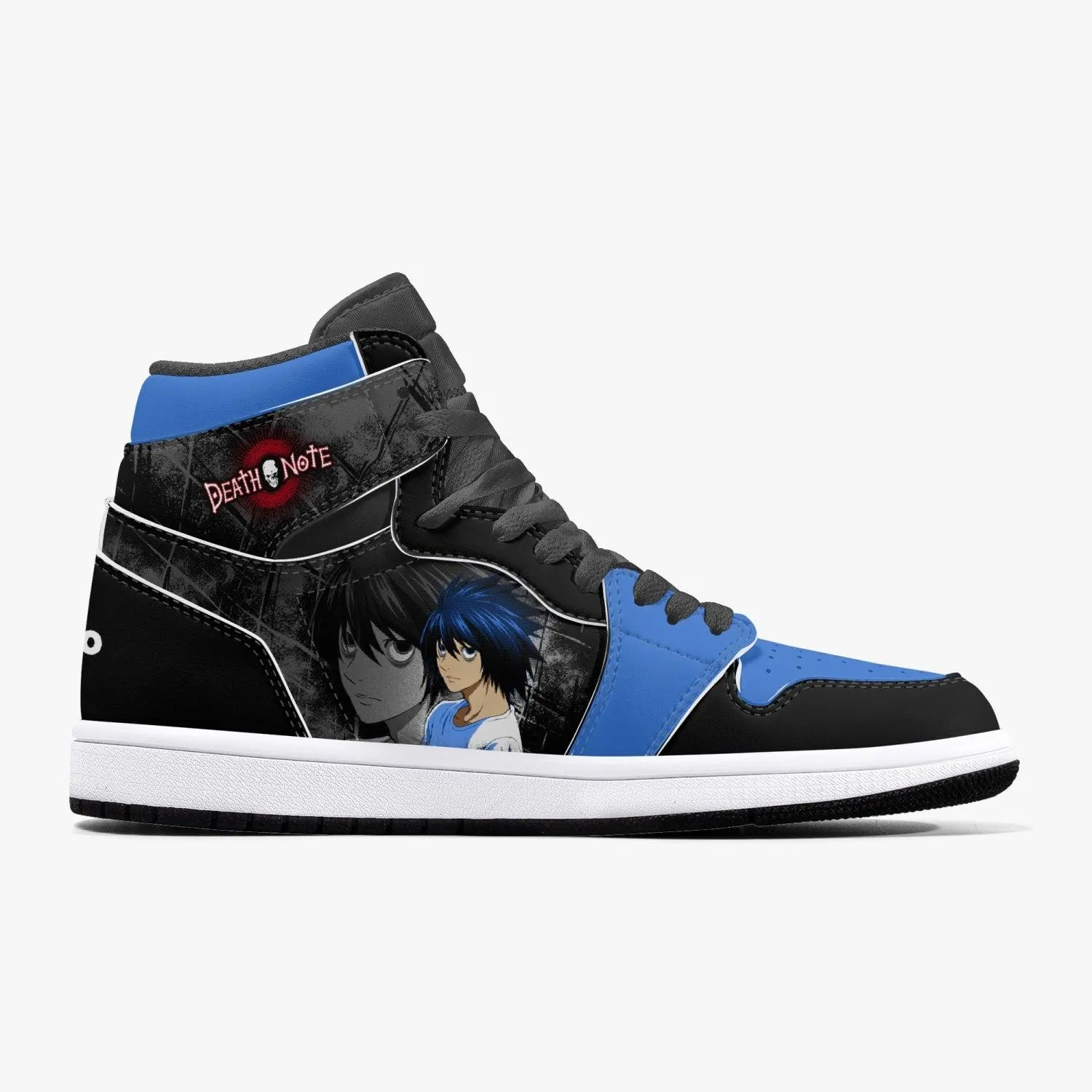 Death Note L Blue-Black JD1 Mid Anime Shoes