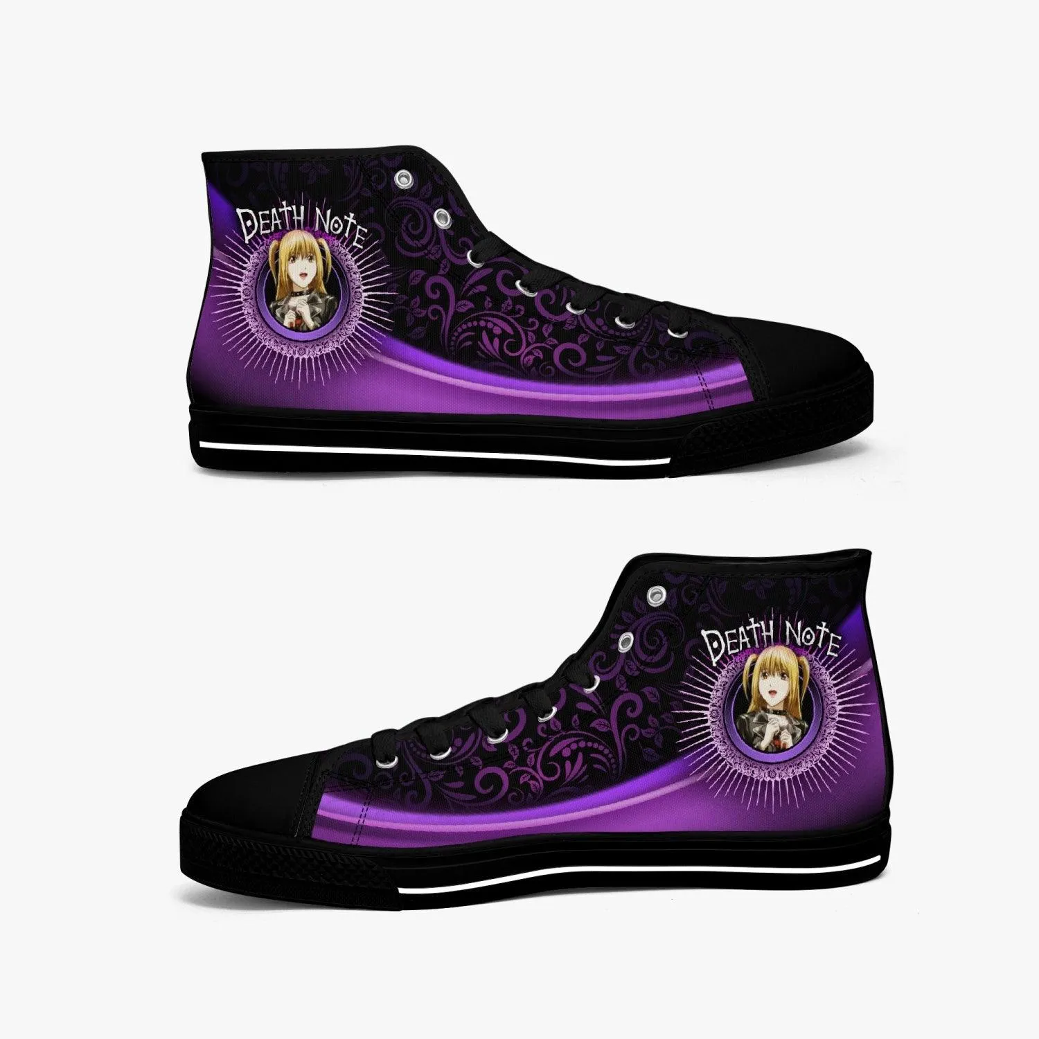 Death Note Misa Purple Black A-Star Mid Anime Shoes
