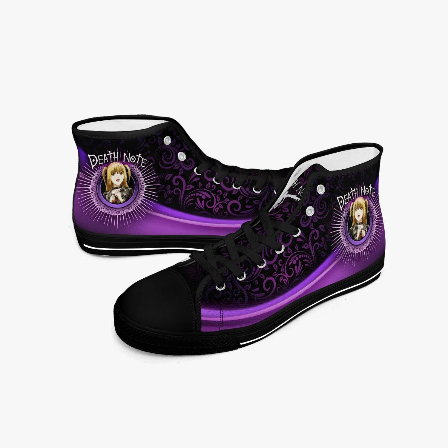 Death Note Misa Purple Black A-Star Mid Anime Shoes