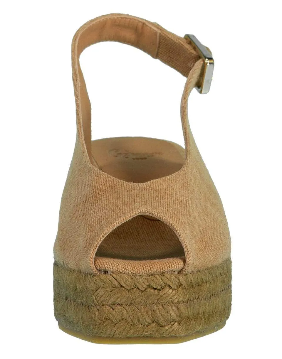 Dosalia Peep Toe Slingback Espadrille