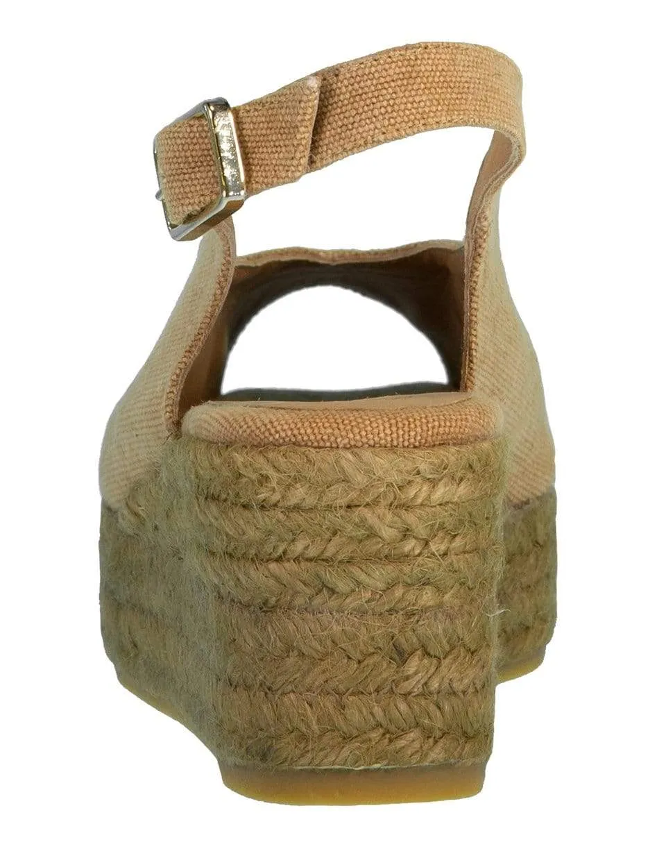Dosalia Peep Toe Slingback Espadrille