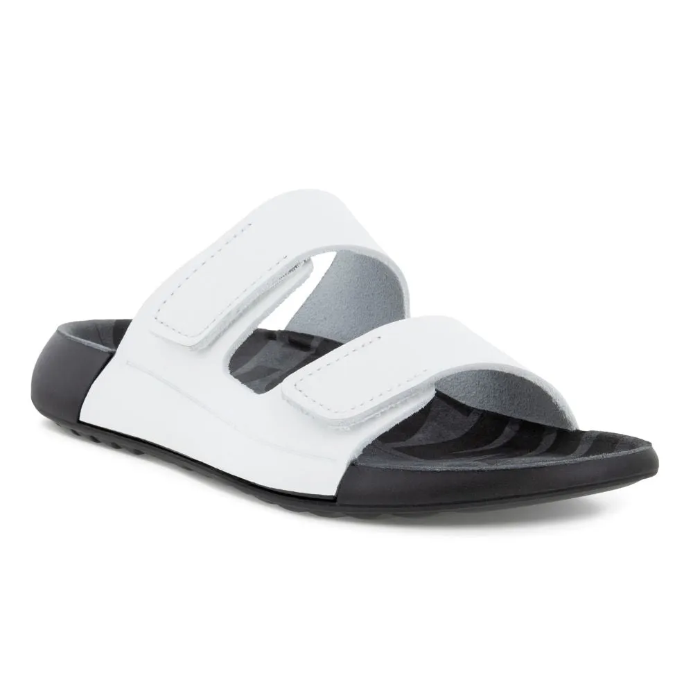 'Ecco' Women's 2nd Cozmo Two Band Slide - White