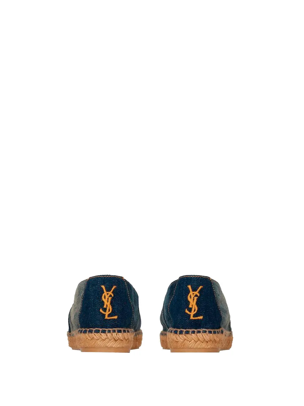 Embroidered denim espadrilles