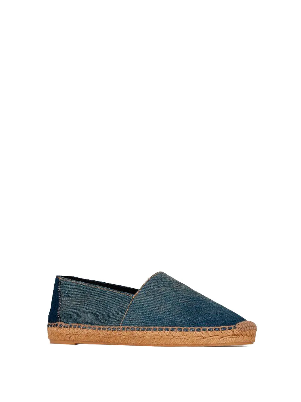 Embroidered denim espadrilles