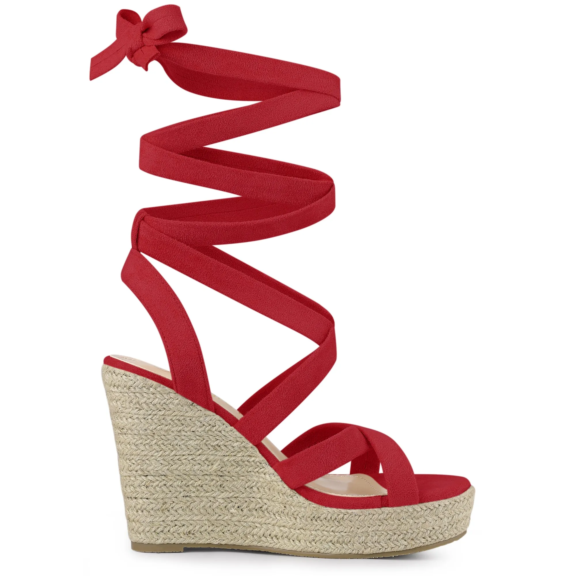 Espadrilles Platform Heel Lace Up Wedge Sandals
