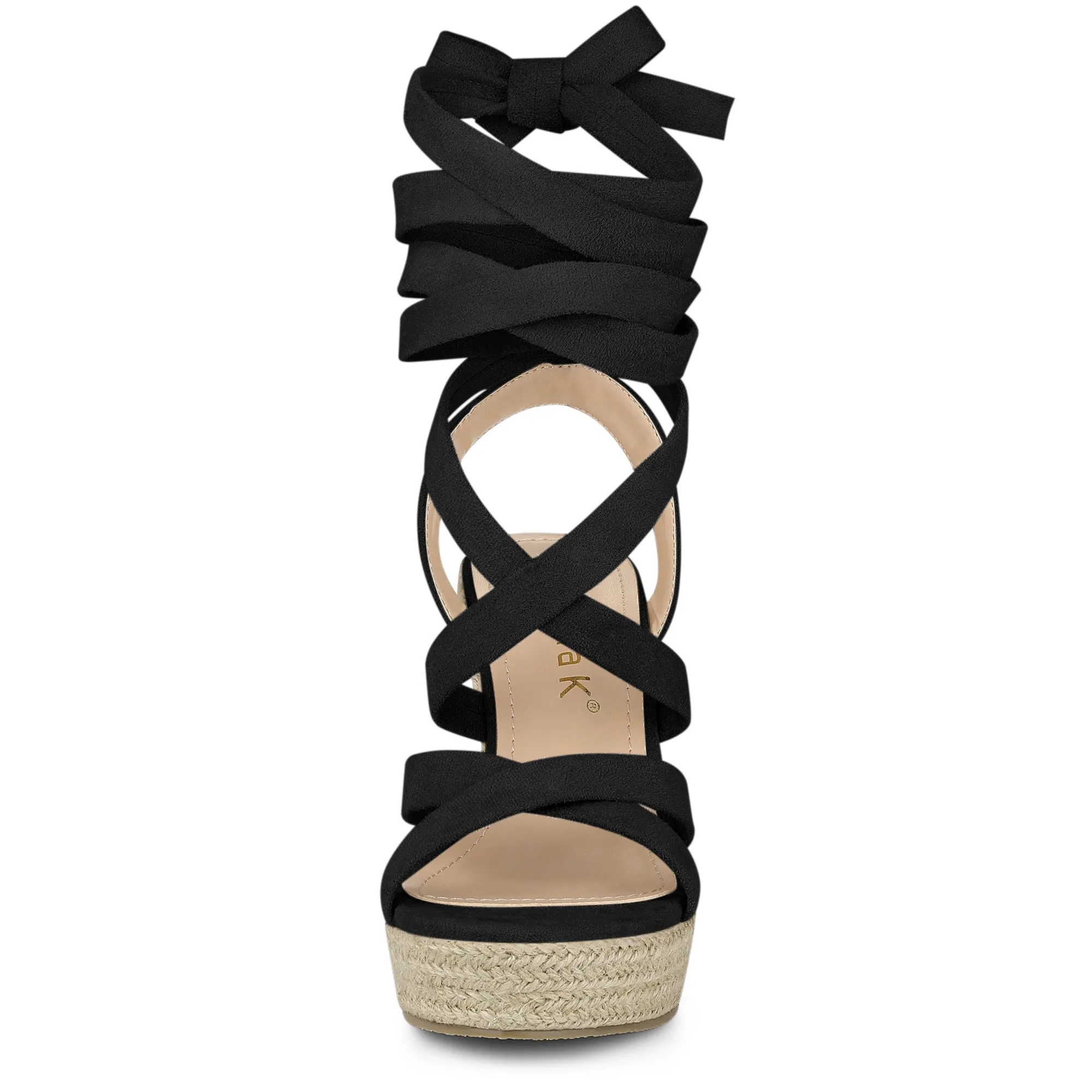 Espadrilles Platform Heel Lace Up Wedge Sandals