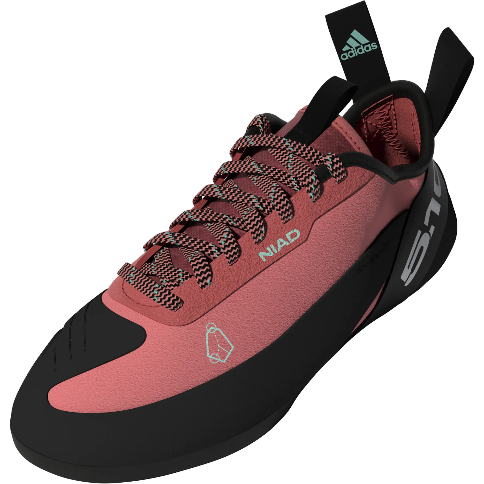 FiveTen Unisex Niad Lace Climbing Shoes Core Black/Crew Red/Acid Mint | Buy FiveTen Unisex Niad Lace Climbing Shoes Core Black/Crew Red/Acid Mint here | Outnorth