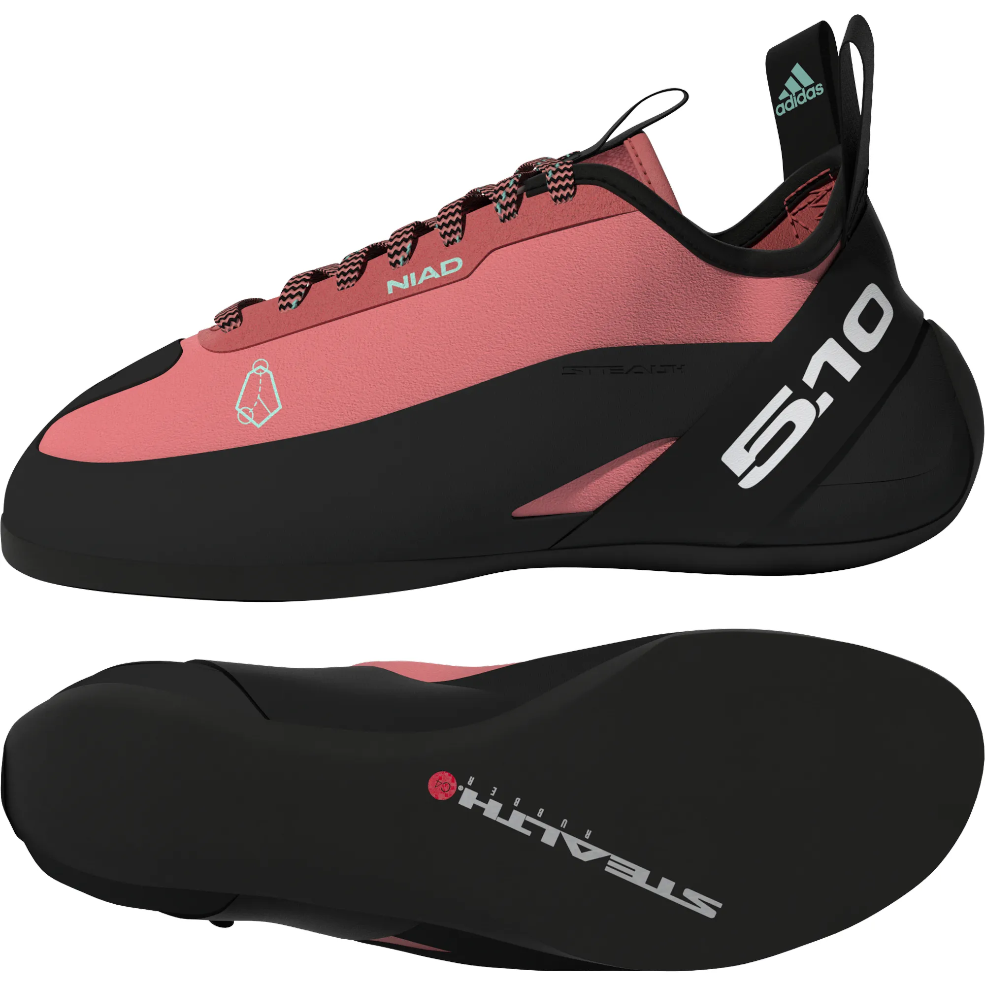 FiveTen Unisex Niad Lace Climbing Shoes Core Black/Crew Red/Acid Mint | Buy FiveTen Unisex Niad Lace Climbing Shoes Core Black/Crew Red/Acid Mint here | Outnorth