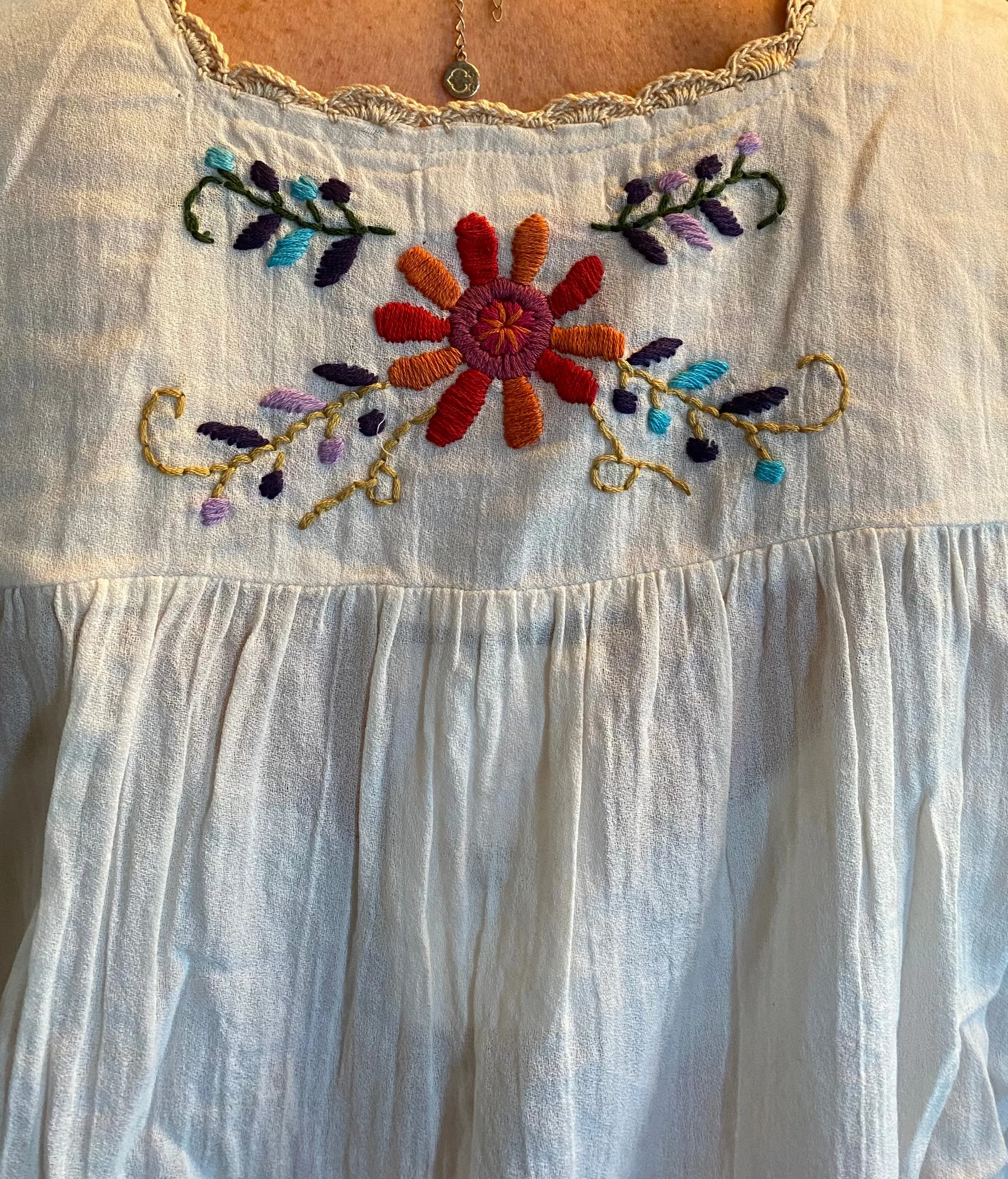 Floral Fantasy Embroidered Top-THML