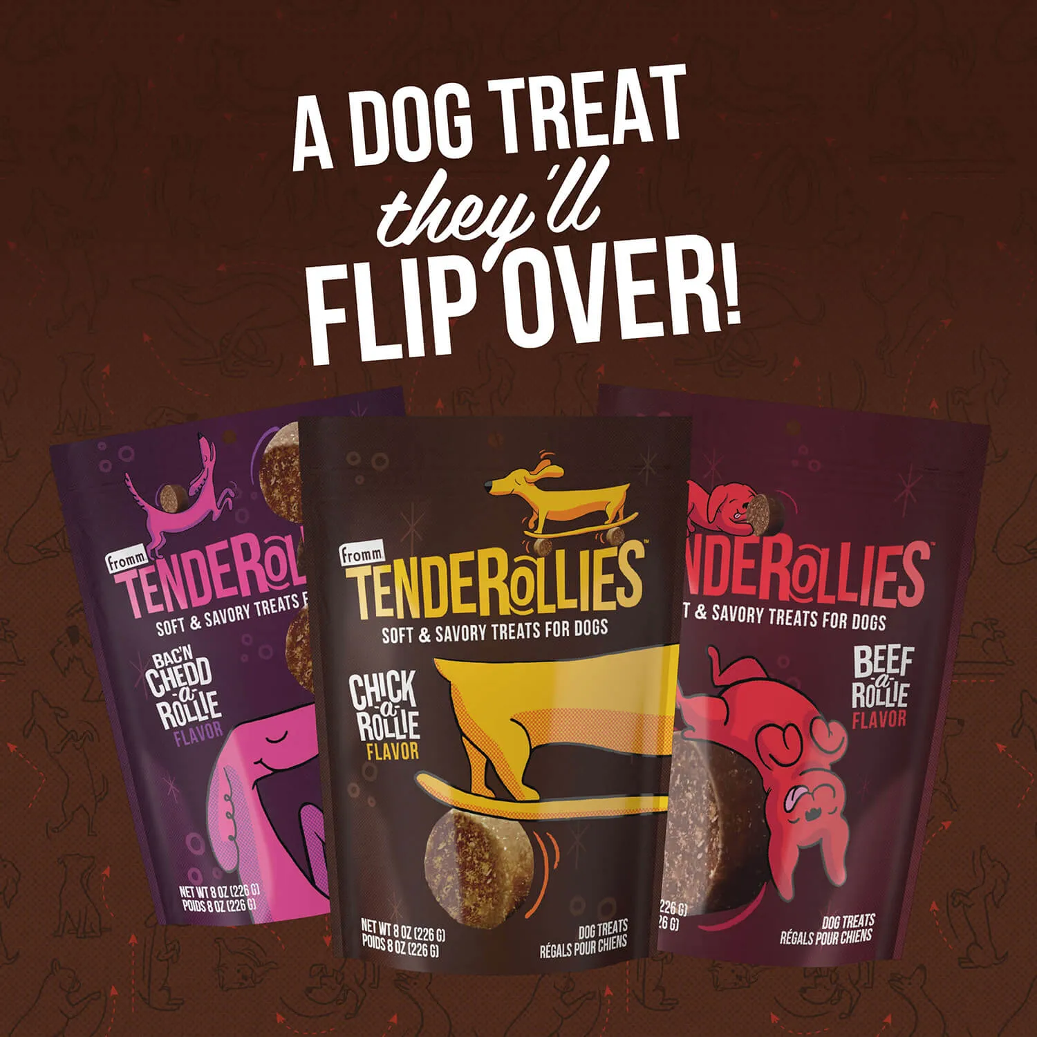 Fromm - Tenderollies - Bac'n Chedd-a-Rollie Flavour Dog Treats