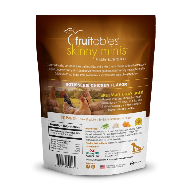 Fruitables Skinny Minis Rotisserie Chicken 5-oz, Dog Treat