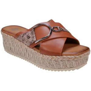 GC Shoes Womens Lindsey Faux Leather Espadrilles