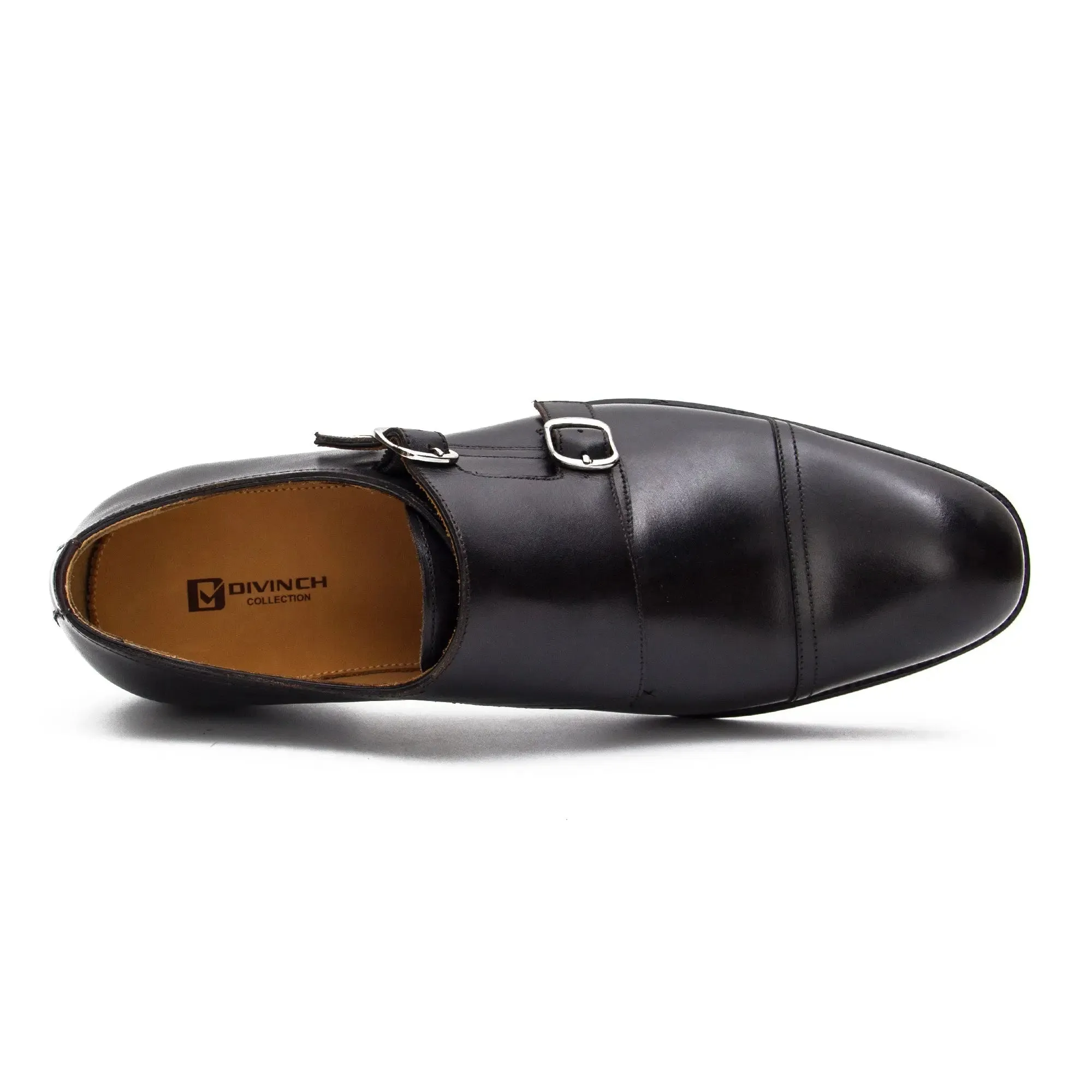Goodyear Premium Double Monk Strap Shoes Black